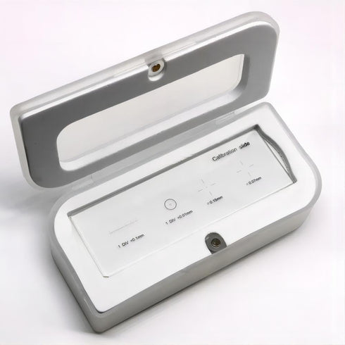 4 Scales Microscope Stage Micrometer Slide, Optical Glass Measuring Tool for Biological and Stereo Video Measurements