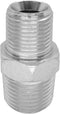 1 Piece 1/2" x 3/8" Male NPT Hex Nipple: Plated Steel Hydraulic Fitting Adapter