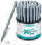 HAUSER XO Black Ballpoint Pens - 50 Pc, 1.00 MM Bold Matte Pens for Back To School and Office Supplies