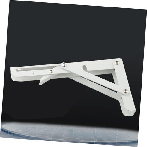 HOMSFOU Foldable Steel Shelf Bracket Triangular Support for Wall Mounted Storage for Tables and Benches Cold Rolled