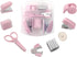 Mini Office Supply Kit Portable Case with Scissors, Mini Stapler, Tape Dispenser, Hole Puncher, Staples