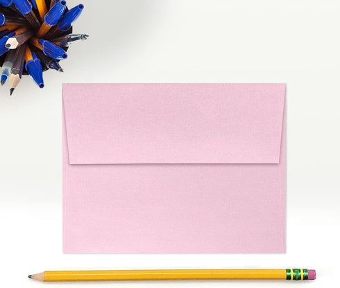 LUXPaper A2 Invitation Envelopes | 4 3/8" x 5 3/4" | 50 Qty - Rose Quartz Metallic | 80lb. Text