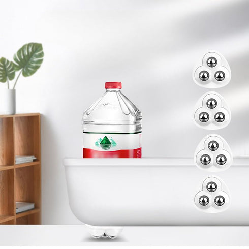 Comimark 12 pcs Household Adhesive Universal Wheel, Three-Ball Hole-Free Silent Hardware Accessories Small Pulley