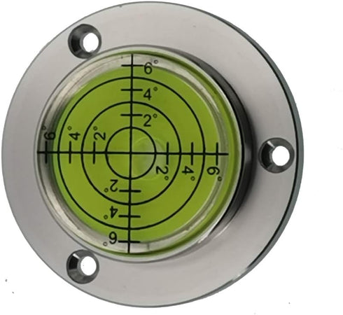 50mm scale High precision horizontal bubble Aluminium Case Bullseye Spirit Bubble Surface Level Round Inclinometers for Surveying Instruments and Tribrachs, by UMEI