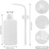 4 Packs 250ml Plastic Tattoo Wash Bottle with Squeeze Dispenser, White by Grosun