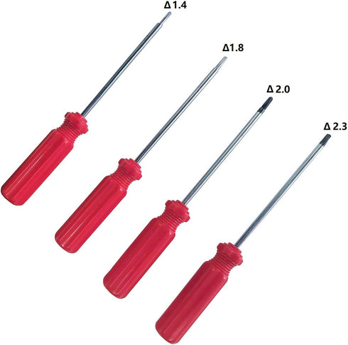Uacen 4-Piece Set, Set 1.4 mm,1.8 mm,2.0 mm, 2.3 mm, Triangle Screwdriver Magnetic Triangle Screwdriver Screwdriver