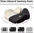 Seat Cushion Orthopedic Memory Foam Back Relief Pillow for Office Chair, Car & Home, Ergonomic Breathable Woven Design