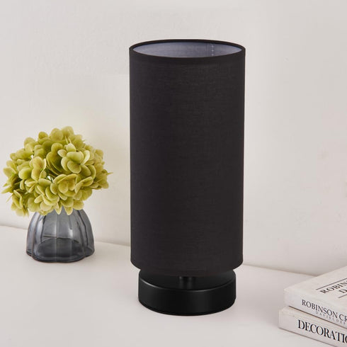 lifeholder Table Lamp, Bedside Nightstand Lamp, Simple Desk Lamp, Cylinder Table Lamp for Bedroom Living Room Office