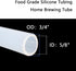 5/8" 5/8" 3/4" (10Ft) Eoiips ID Pure Silicone Tubing, ID x OD Food Grade Tube High Temp Silicone Hose for Home Brewing
