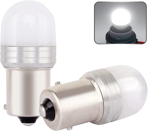 Ba15s 1156 12V 24V P21w LED Bulb 6000K Daylight White, Used for RV Interior, Backup Lights, 2Pcs