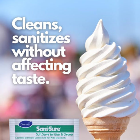 90234 1-Ounce Packet Diversey Sani-Sure Soft Serve Sanitizer & Cleaner, for Shake, Slush, Yogurt Machines & Food