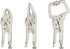 Hoteche 3pcs Mini Locking Plier Set, 5" C-Clamp, Long Nose, Round Jaw Versatile Tools for Grip and Secure