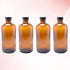 4pcs KICHOUSE Round Glass Bottles Cap Reusable Glass Bottles for Candle Jars Mouthwash Dispenser