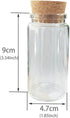 2pcs Empty Clear Glass Bottles, Vials with Cork Stopper, 47mm Bottle Diameter (47x90x33mm 100ml)
