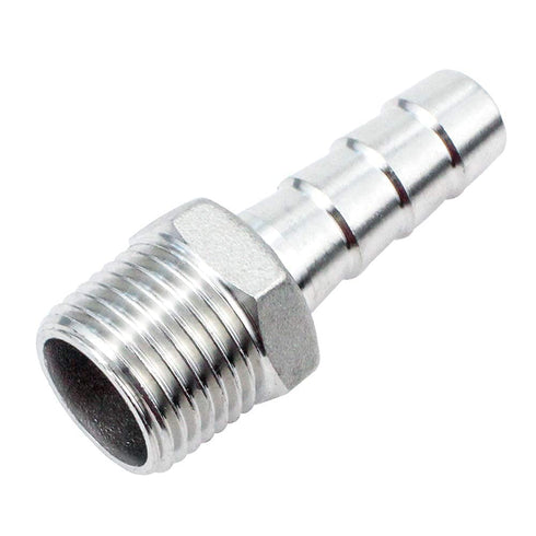 Joywayus 3/8" Barb Hose ID x 1/2" Male NPT Stainless Steel Barb Fitting Connector, Pack of 3