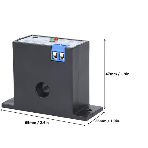 Current Sensing Switch, SZC03-NC-AL-CH Normally Open Adjustable AC 0.5-50A Self-Powered Relay for Monitoring Current