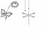 Silver Ceiling Fan Pull Chain Set,Decorative Fan Pull Chain Pendant Extension,12 Inches