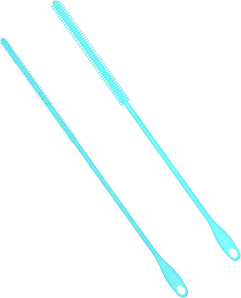 XIHIRCD 2pcs Silicone Straw Brushes, 6mm+8mm Extra Long Straw Cleaner Brush Reusable Hanging