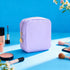 5.5 5.5In CRASPIRE Small Sanitary Napkin Pouch with Zipper Polyester Lilac Square x Functional Travel Toilet Period
