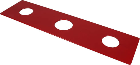 3 Hole Escutcheon Deck Repair Plate for Kitchen or Bathroom Faucets - Universal Fit, 12 Inches, 14GA Steel Sink Cover