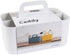 BLUE GINKGO Stackable Plastic Caddy Organizer with Handle - Multipurpose Desk, Makeup, Dorm, Classroom Art Organizers