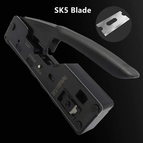 Yankok Pass Through Crimper for RJ45 Pass-thru and RJ45 RJ12 RJ11 8P 6P Regular Network Connectors