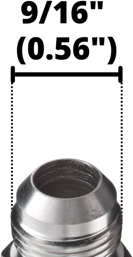 3/8" JIC Male x 1/4" JIC Male Flared Straight Tube Hydraulic Adapter Fitting (5-Pack)