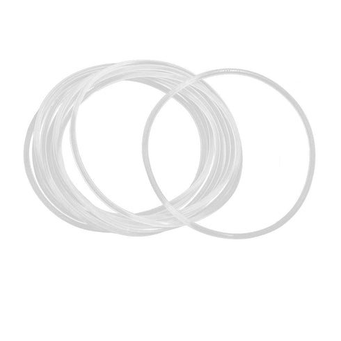 X AUTOHAUX Silicone O-Rings - VMQ Seal Gasket for Compressor Valves Pipe Repair, 50mm OD, 47mm ID, 1.5mm Width, White,