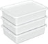Loiycg 3 Pack Food Service Bus Tubs with Lids, 13 L Plastic Meat