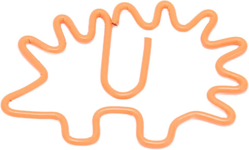 Hedgehog Shaped Paper Clips, 100Pcs Mini Cute Hollow Electroplated Metal Office Clips for Document Sorting