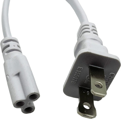 T5 T8 LED Wire Connector Power Cord with On/Off Plug for LED Tube, 1.8M/6Ft, 3pin, 2PCS Integrated Fixture