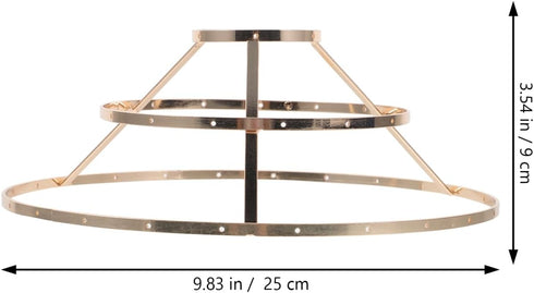 3-Tier 9.84In Lampshade Frame, Lamp Ring Support, Iron Metal Material, for DIY Pendant Light Chandelier Wall Sconce