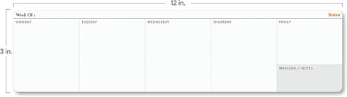Notsu Weekly Keyboard Planner Notepad | Minimalist Undated Mini Desk Calendar Pad | Premium Thick Paper 120 gsm