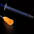 25 Pack 1ml/cc Plastic Syringe with 25Ga and Cap, Individually Sealed Wrapped for Scientific Labs