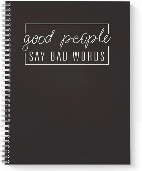 Softcover Bad Words Funny Spiral Notebook/Journal, 8.5" x 11", 120 College Ruled Pages, Durable Gloss Laminated Cover,