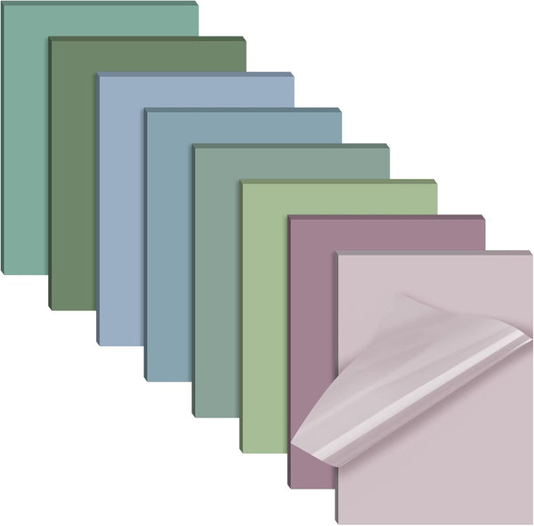 Yinder 4 x 6 Inch Transparent Sticky Notes, 8 Pack, 240 Sheets, Waterproof Clear Self-Sticky Memo Pad, Bible Journaling