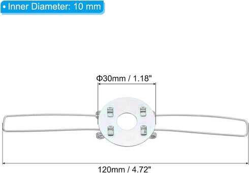4.7" 10 Pack 2 PATIKIL Lampshade Spring Clip, Metal Fixing Spring Clip Forks Light Shade Adapter for Pendant Lamps