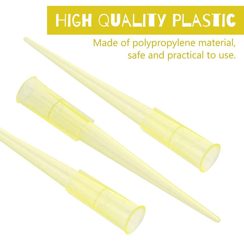 WMYCONGCONG 500 PCS Pipette Tips 200ul Clear Yellow Universal Disposable Tips for Lab Liquid Pipettor