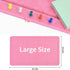 Pink 28"x16" Large Cork Board with 50 Push Pins & Sticky notes, Self-Adhesive Bulletin Board No Damage for Wall, Felt Pin Board for Paste Notes, Photos, Schedules Offices Home by Vuzvuv