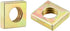 uxcell Square Nuts M6x10mmx3mm, Yellow Zinc Plated Metric Coarse Thread Assortment Kit, 50 Pcs