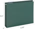 HERKKA 80 Pack Hanging File Folders, Reinforced Letter Size, Heavy Duty 0 Inch Expansion, Green, 1/5-Cut Adjustable Tabs