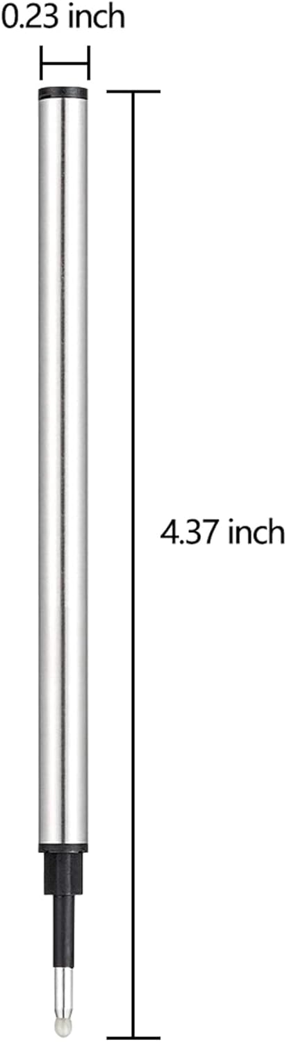 DunBong Rollerball Pen Refills Pack of 5, Fine Point 0.5mm Red Ink Replaceable Ballpoint Pen Refills (Navy Blue)