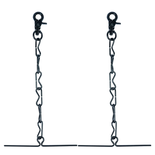 MELOTOUGH Tape Thong for Tool Belt - Electricians Tape Holder Chain with Keyring, Black Plating, 2 Pack