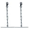 MELOTOUGH Tape Thong for Tool Belt - Electricians Tape Holder Chain with Keyring, Black Plating, 2 Pack