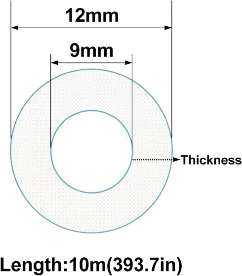 ECYC Ltd 32.8 9mm 12mm Feet Transparent Flexible Silicone Tubing, Soft Food Grade Silicone Tubes High Temperature Pure