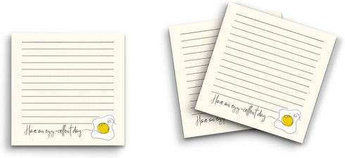 Butler in the Home Sticky Notes 12 Pack, 3"x3", 50 Sheet Count Per Pad, Have an Egg Excellent Day, Cute Memo Pads