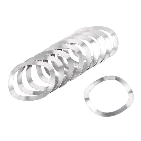 uxcell 10Pcs 304 Stainless Steel Wave Spring Washer for Screw Bolt, 1.06" x 1.34" x 0.02"