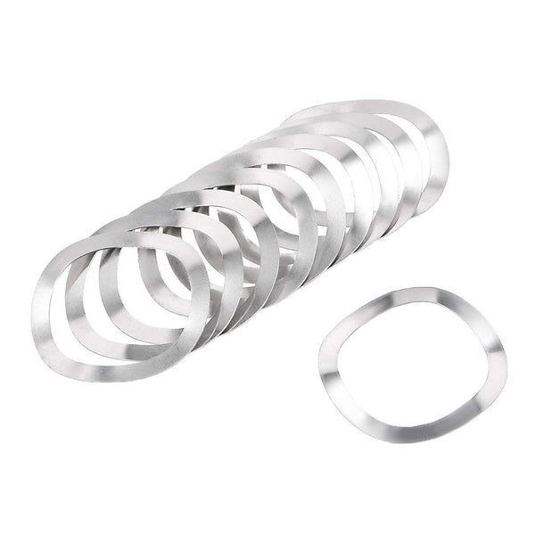 uxcell 10Pcs 304 Stainless Steel Wave Spring Washer for Screw Bolt, 1.06" x 1.34" x 0.02"