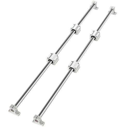 BestEquip Linear Rail Slide Set - 2PCs 20mm x 1000mm with 4Pcs Block Bearings and Shaft Support