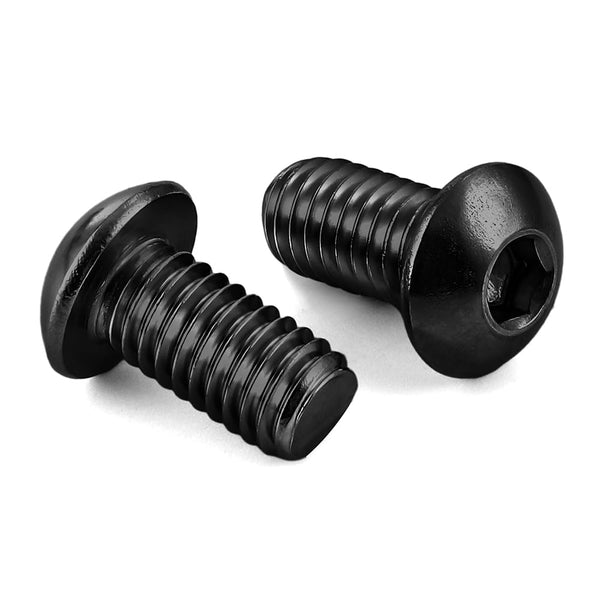 1/4-20 x 1/2" Button Head Socket Cap Screws, Black Oxide, Grade 10.9 Alloy Steel, 50 PCS